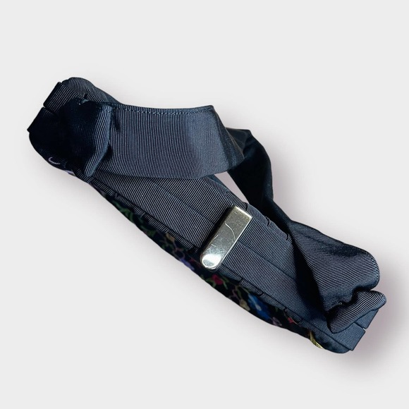 50s Pichel Inc Black Needlework Handbag - Picture 5 of 9